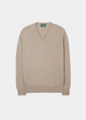 Albury Geelong Wool Jumper in Mushroom - Regular Fit