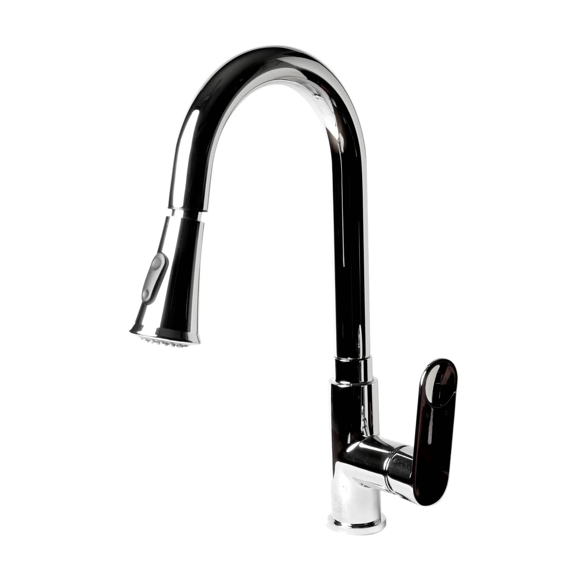 ALFI Brand ABKF3480-PC Polished Chrome Gooseneck Pull Down Kitchen Faucet