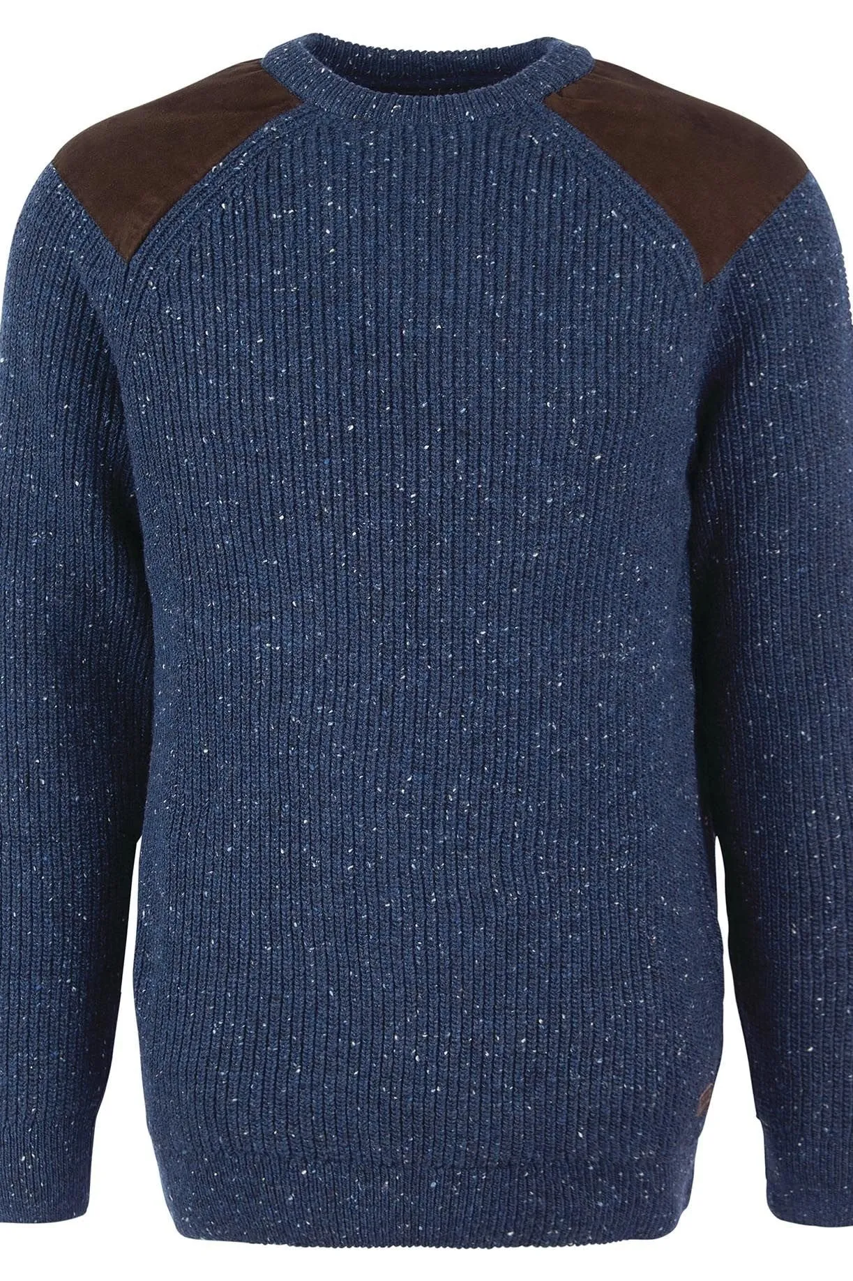 Barbour Jumper the Raisthorpe crew neck in speckled Navy MKN1483NY91