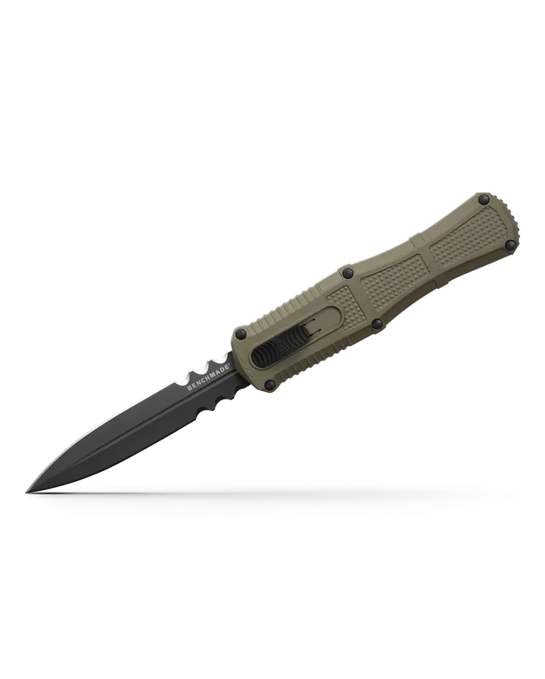 BENCHMADE CLAYMORE OTF | BLACK GRIVORY®| RANGER GREEN GRIVORY®