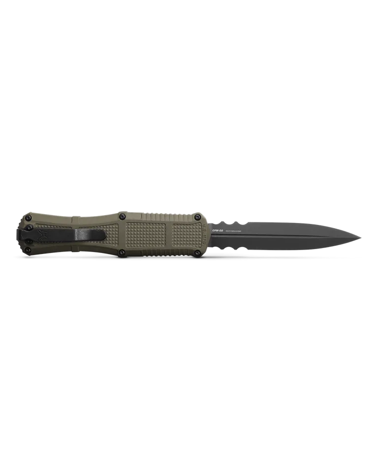 BENCHMADE CLAYMORE OTF | BLACK GRIVORY®| RANGER GREEN GRIVORY®