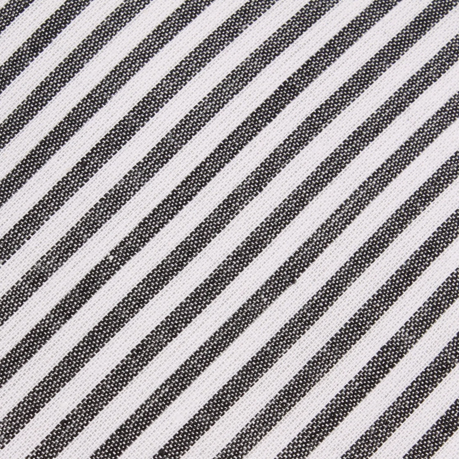 Black and White Chalk Stripes Cotton Skinny Tie