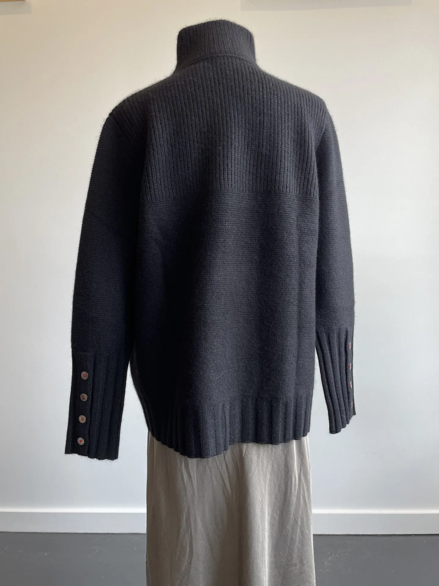 Black Cashmere Nautical Sweater