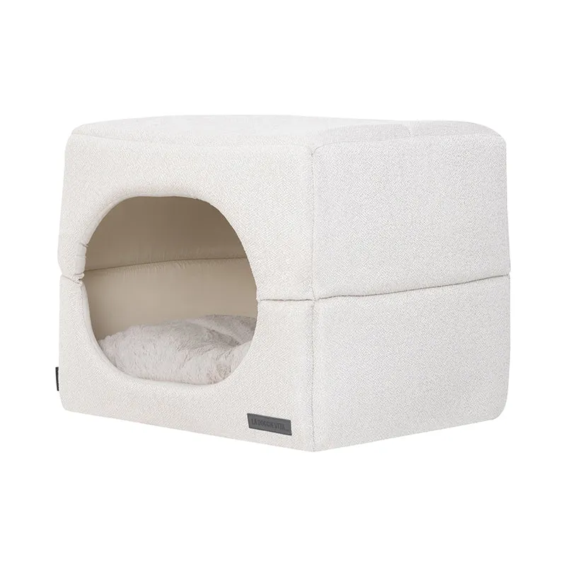 Boucle Cream Pet Cube