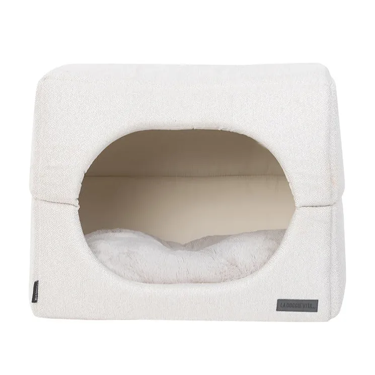 Boucle Cream Pet Cube