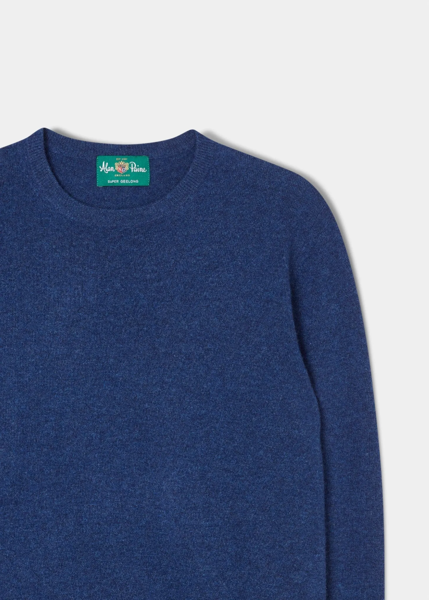 Brisbane Geelong Wool Jumper in Indigo - Regular Fit