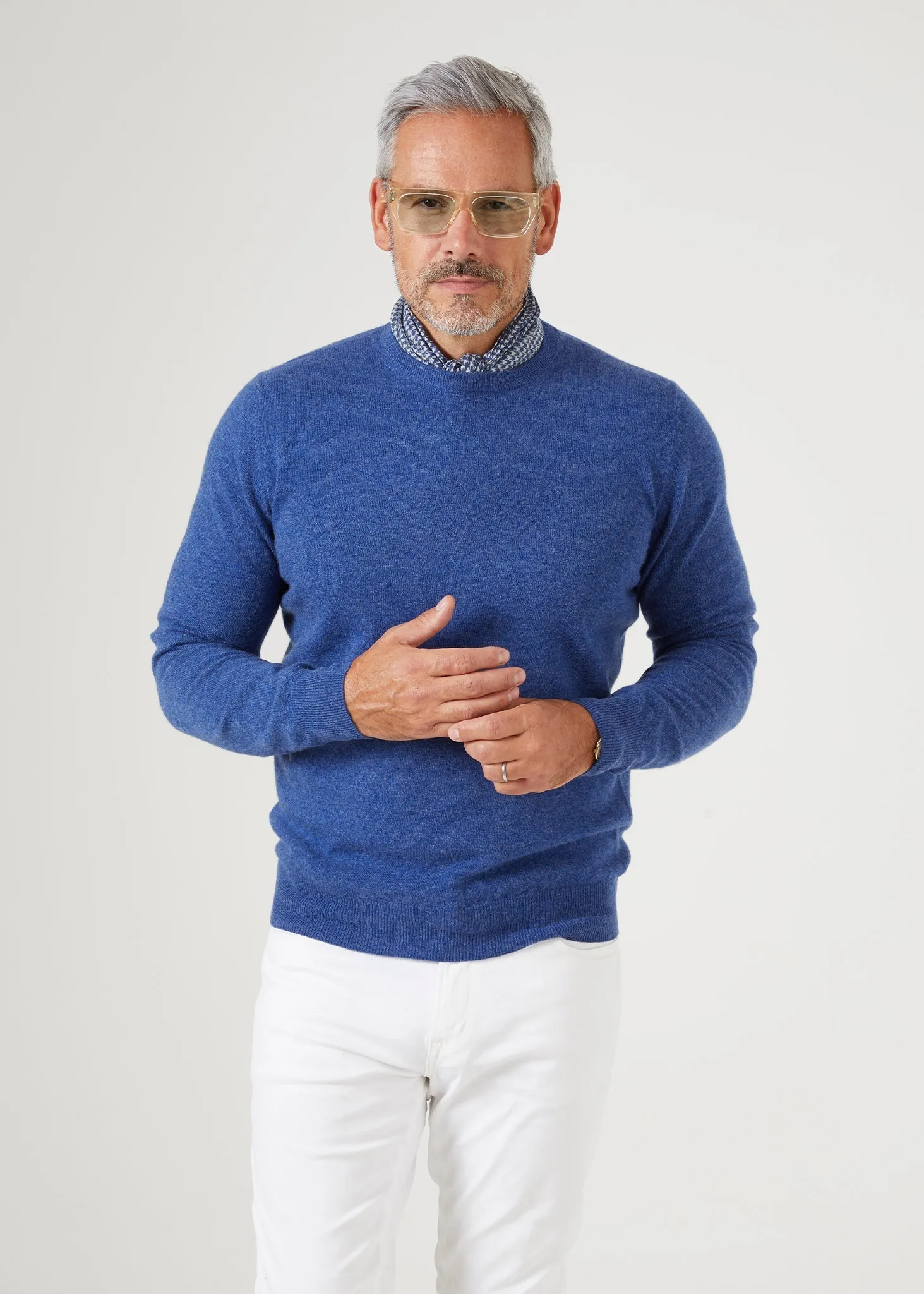 Brisbane Geelong Wool Jumper in Indigo - Regular Fit