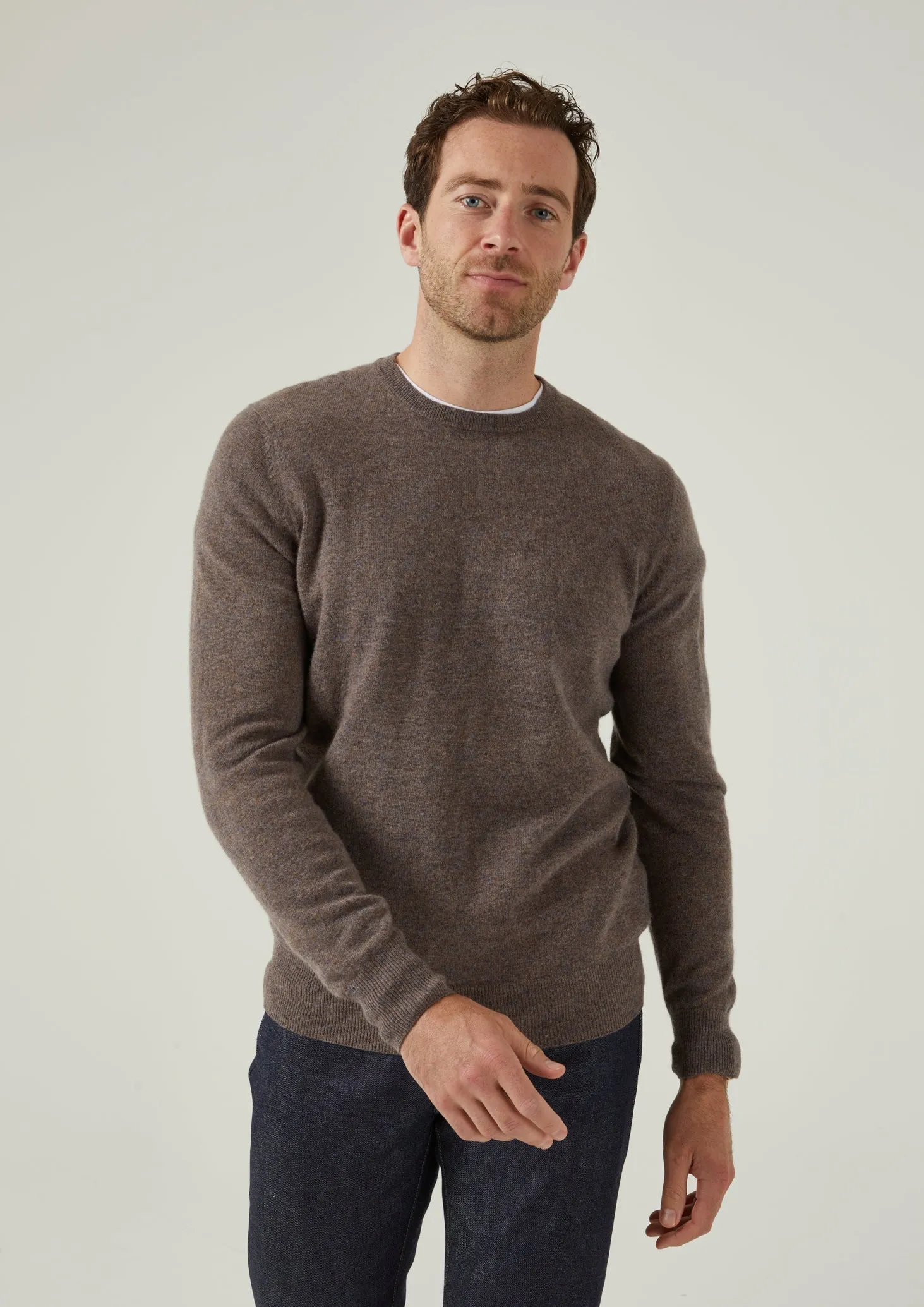 Brisbane Geelong Wool Jumper in Teak - Regular Fit