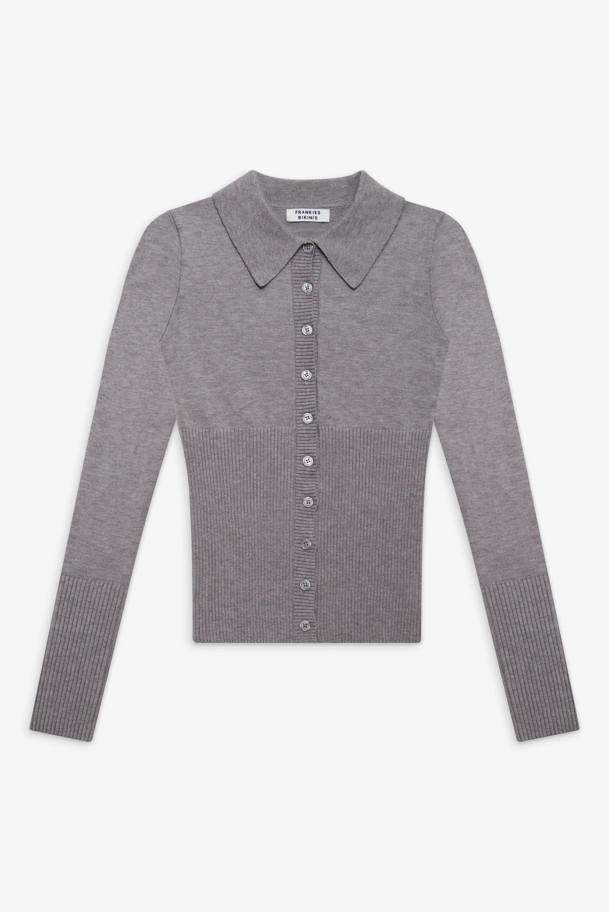 Brooks Button Up Sweater - Rain Cloud