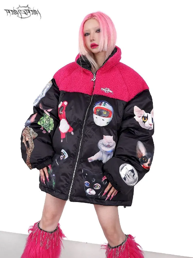 Cat Star People World Impact Color Loose Jacket【s0000005697】