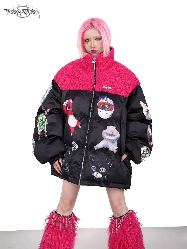 Cat Star People World Impact Color Loose Jacket【s0000005697】