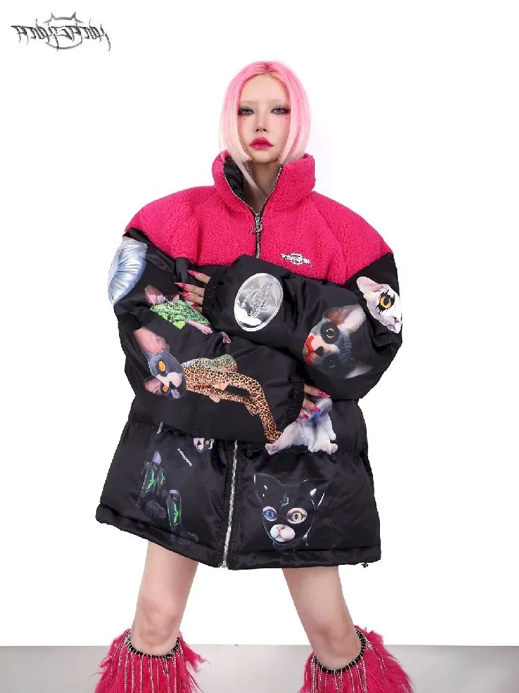 Cat Star People World Impact Color Loose Jacket【s0000005697】