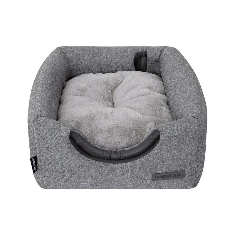 Como Grey Cat Cube with Pom Pom