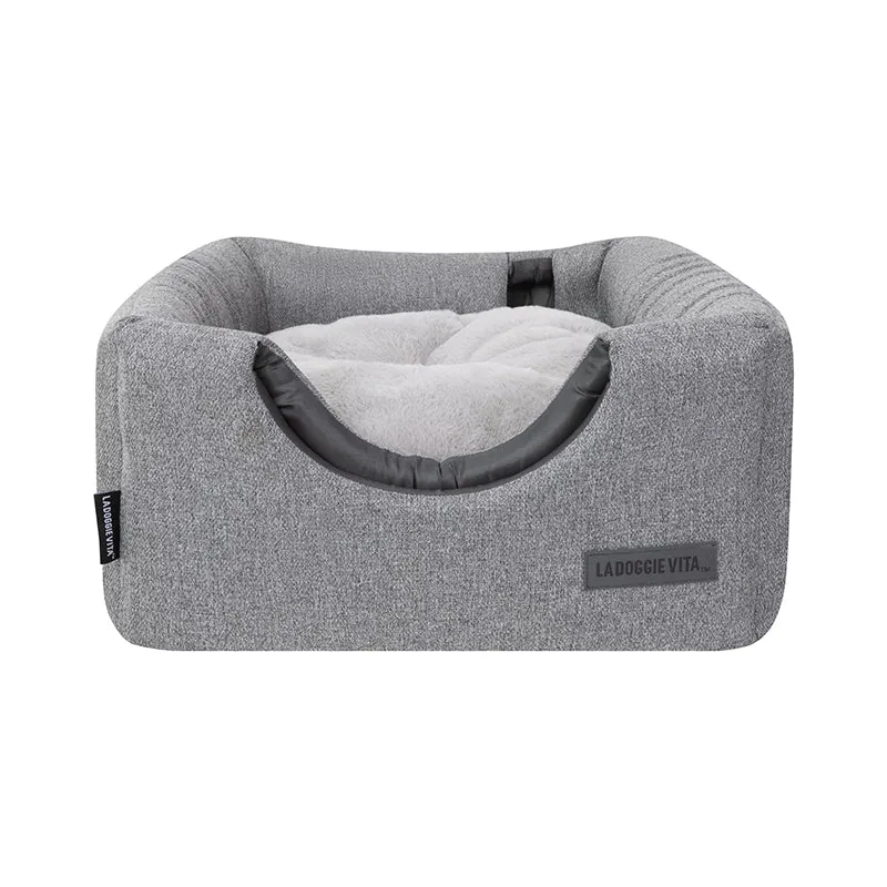 Como Grey Cat Cube with Pom Pom