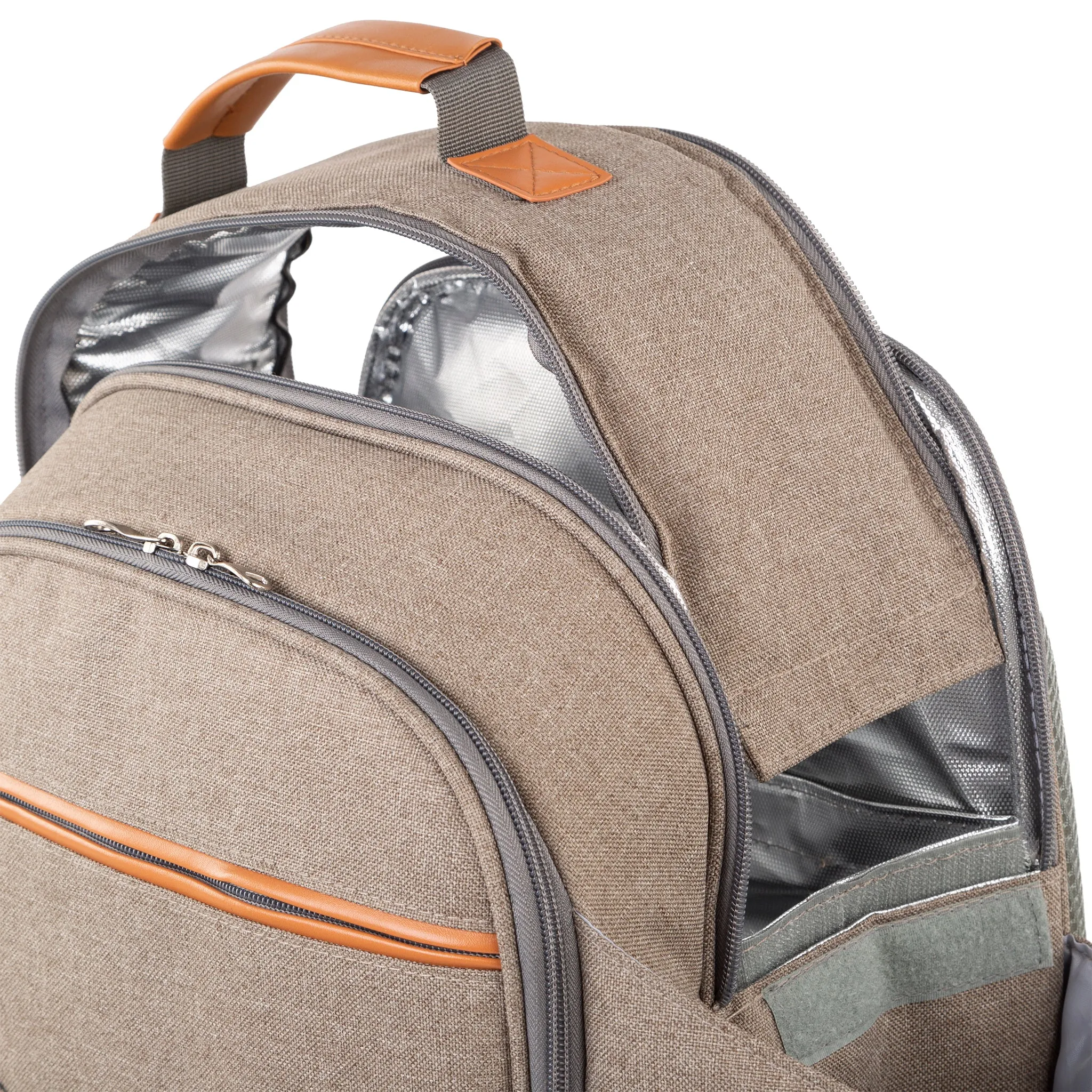 Contemporary Picnic Backpack 4 Person with Picnic Blanket