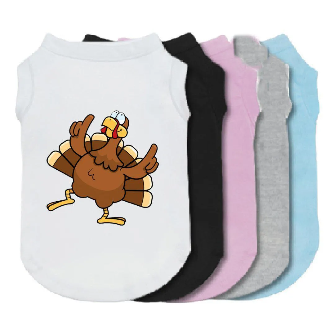 Dancing Turkey Thanksgiving Pet Shirt