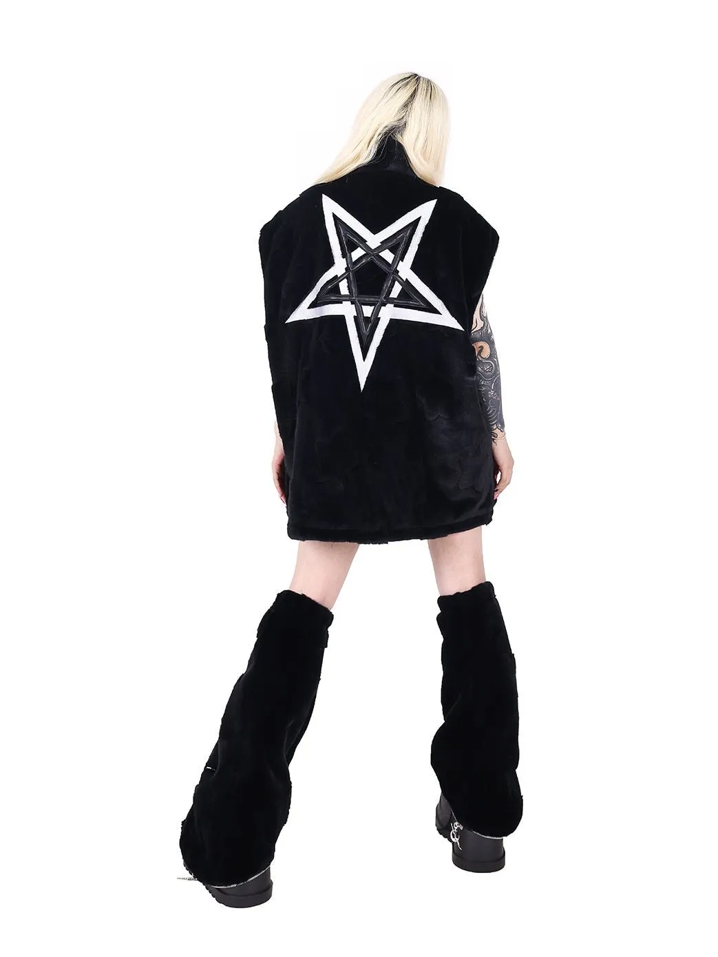 Detachable Sleeve Pentagram Embroidered Jacket【s0000000310】