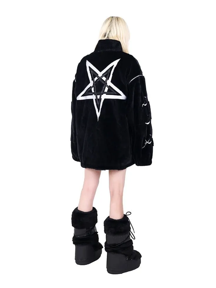 Detachable Sleeve Pentagram Embroidered Jacket【s0000000310】