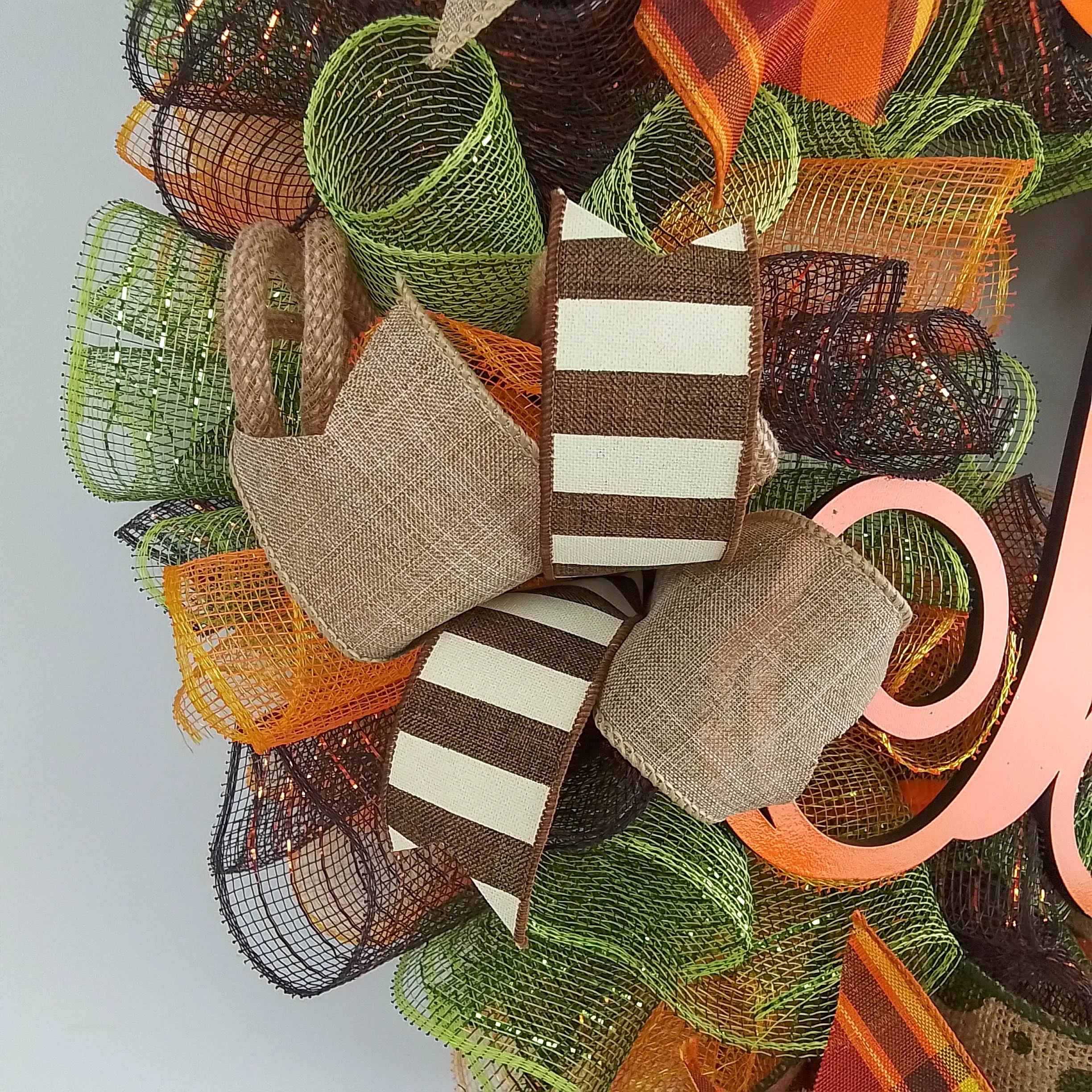 Fall Monogram Wreath, Autumn Thanksgiving Decor, Perfect Housewarming Gift