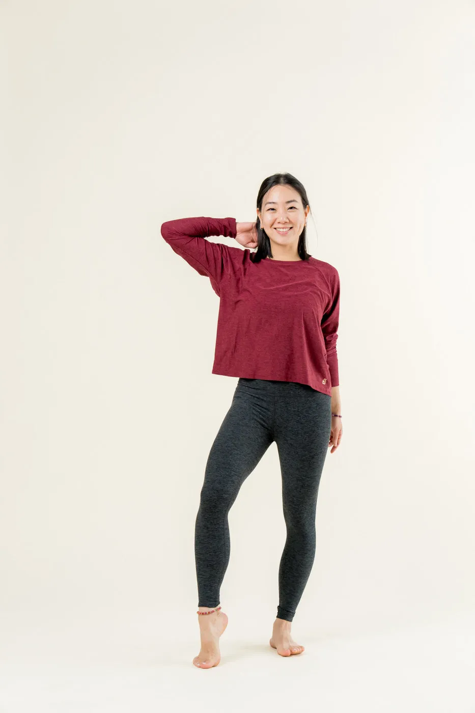 Featherweight Daydreamer Pullover - Mulberry Red Heather