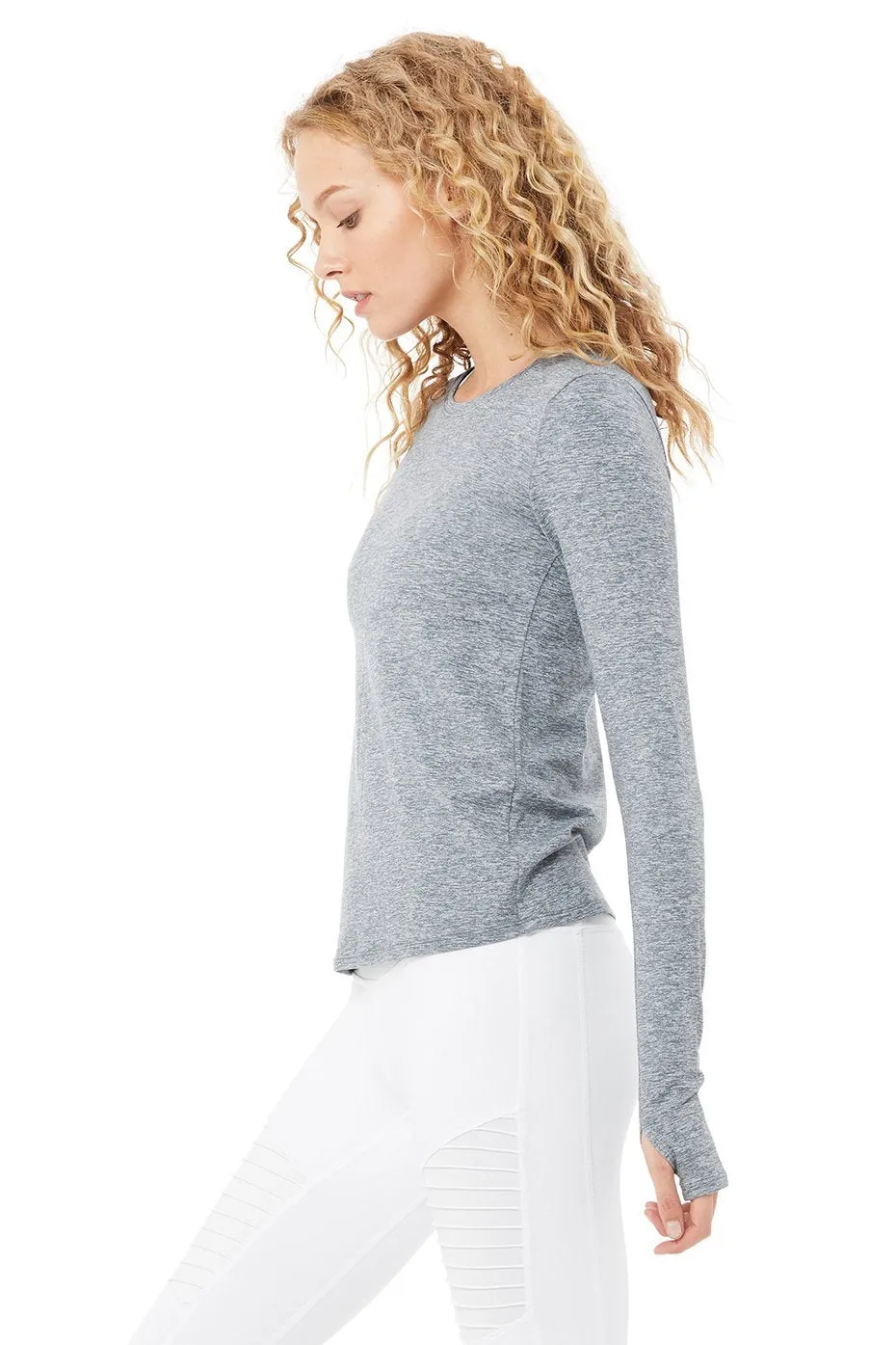 Finesse Long Sleeve Top - Blue Haze Heather