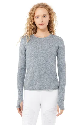 Finesse Long Sleeve Top - Blue Haze Heather