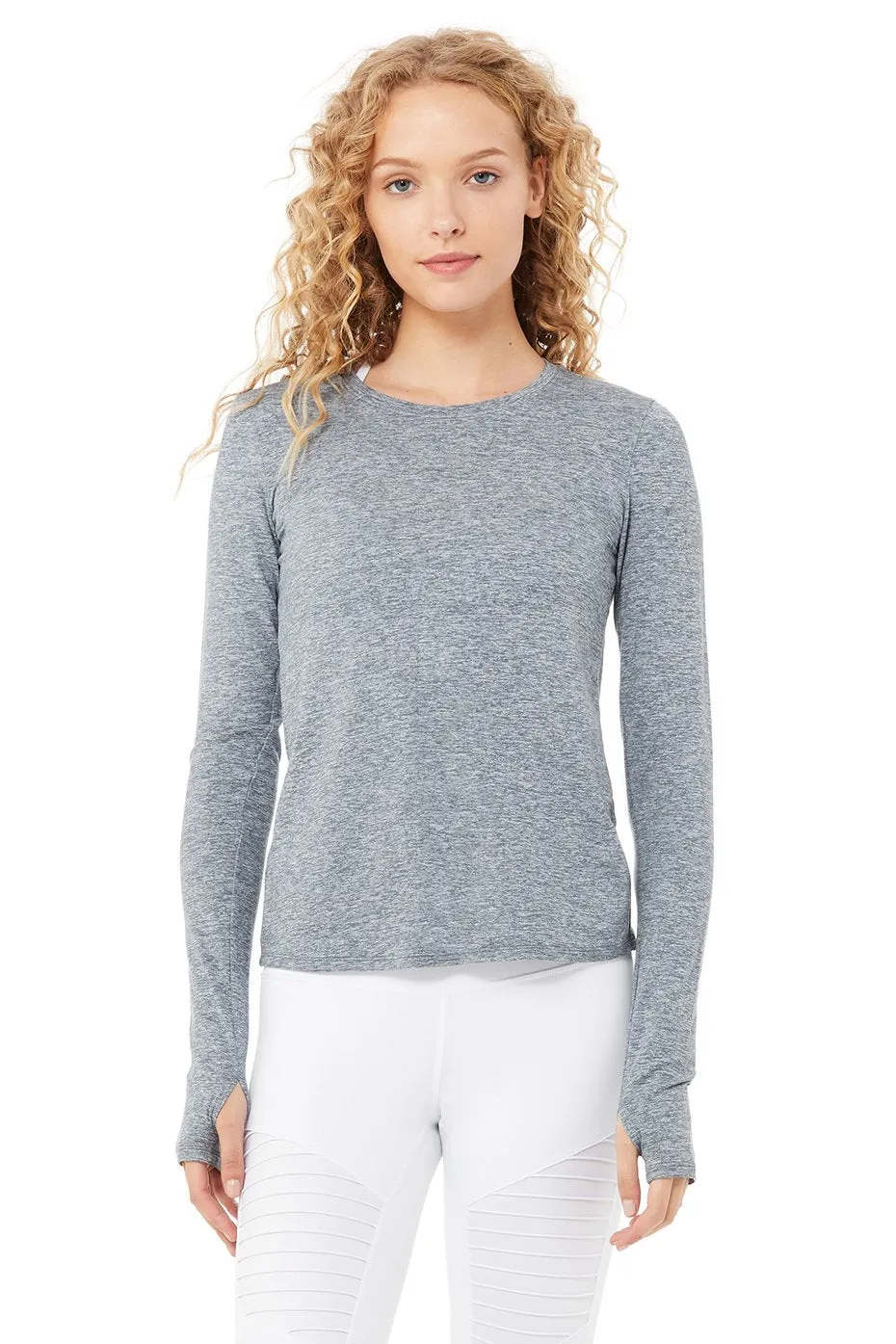 Finesse Long Sleeve Top - Blue Haze Heather