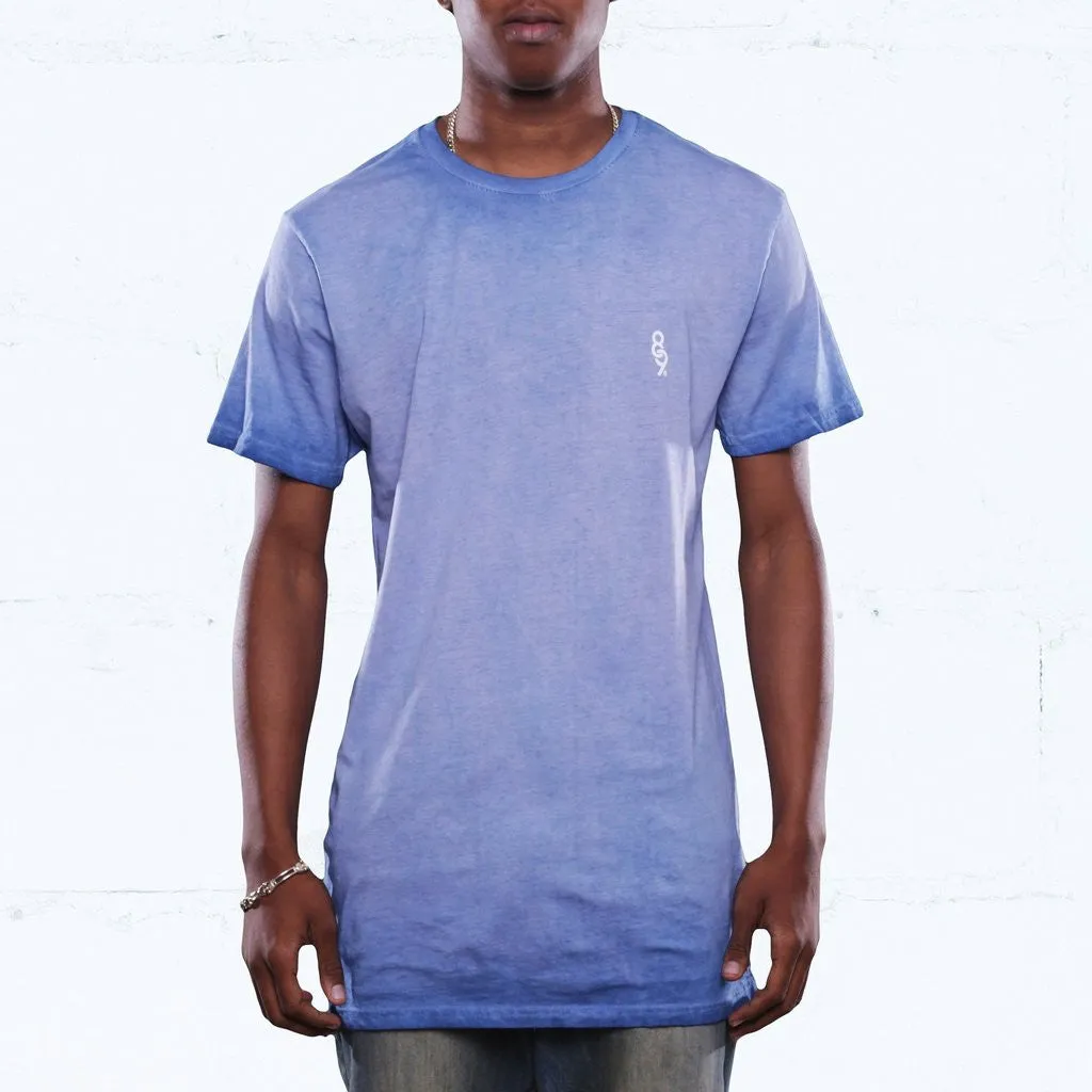 French Blue Antique Wash Long Line Tee