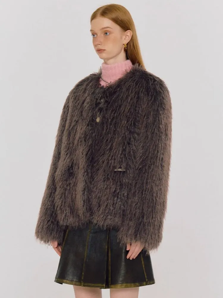 Fur plush jacket【s0000005084】