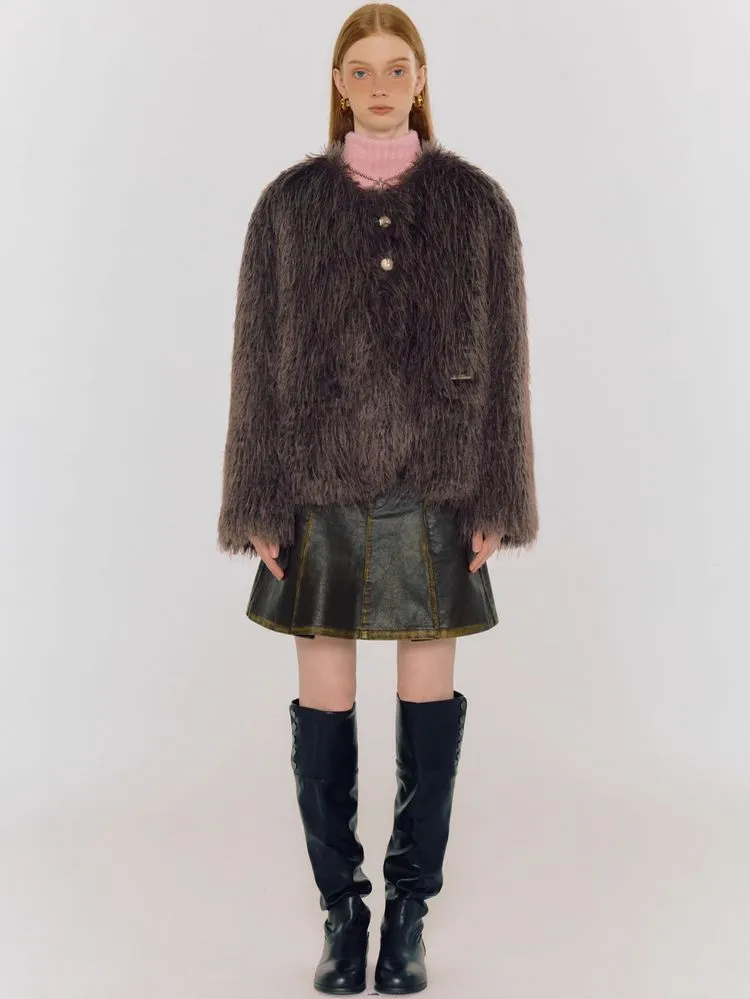 Fur plush jacket【s0000005084】