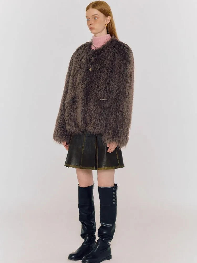 Fur plush jacket【s0000005084】