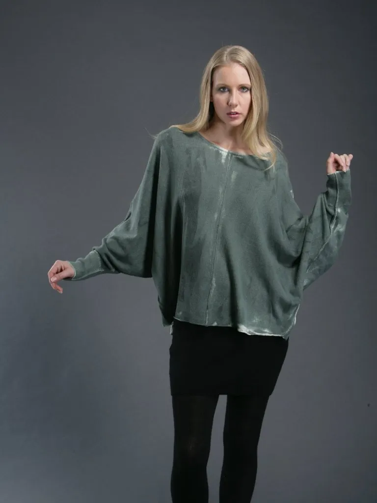 Hand Painted Batwing Pullover