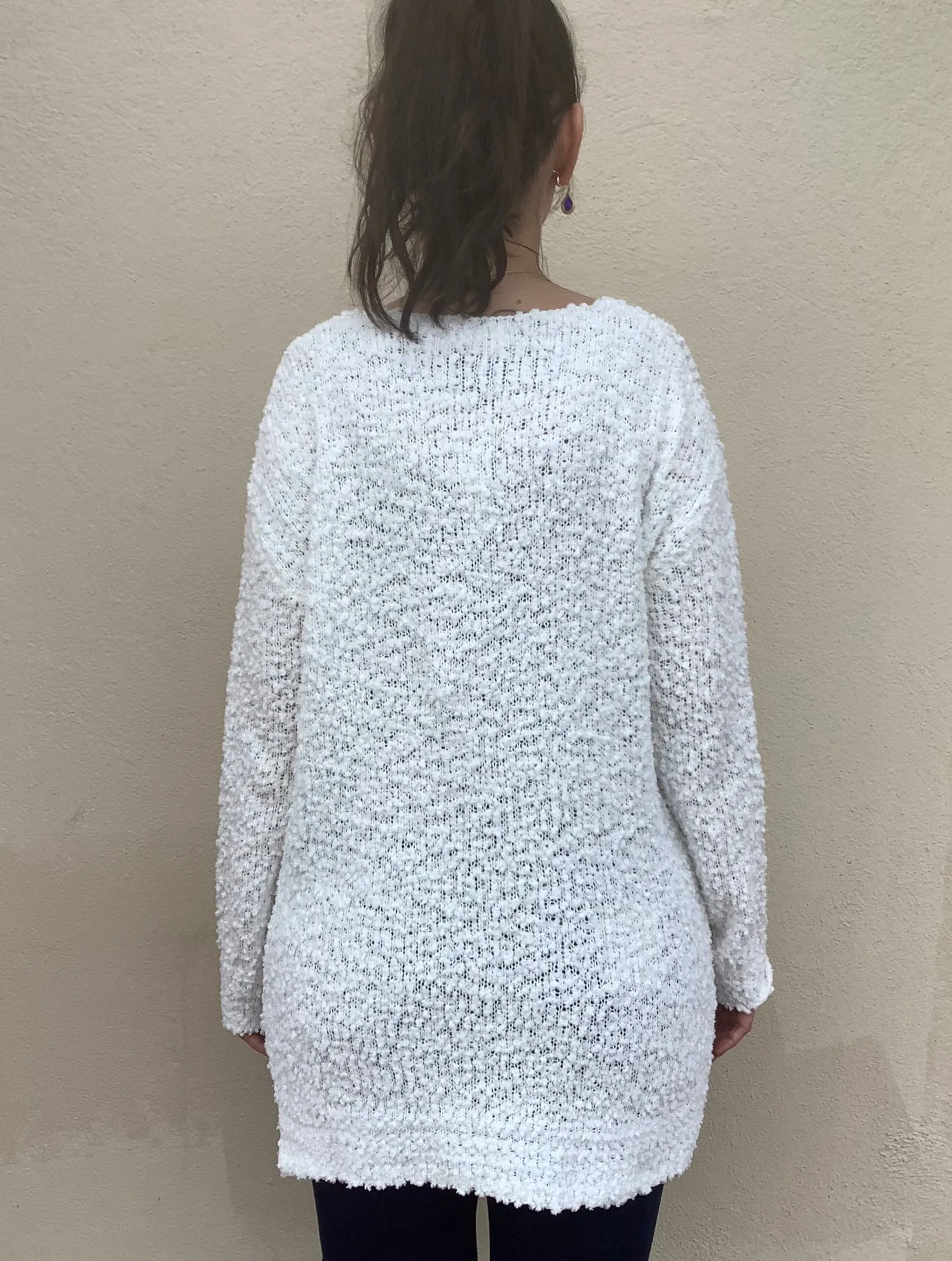 Ivory Popcorn Sweater