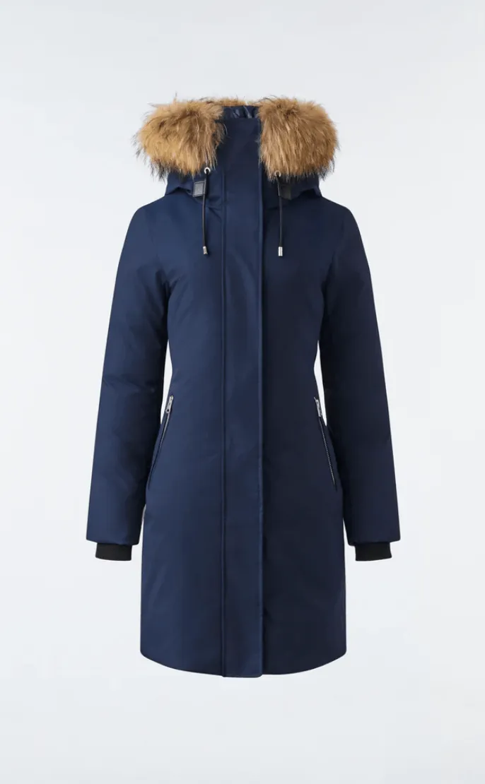 MACKAGE SHILOH-F - 2-IN-1 Fitted Down Coat With Removable Bib And Natural Fur