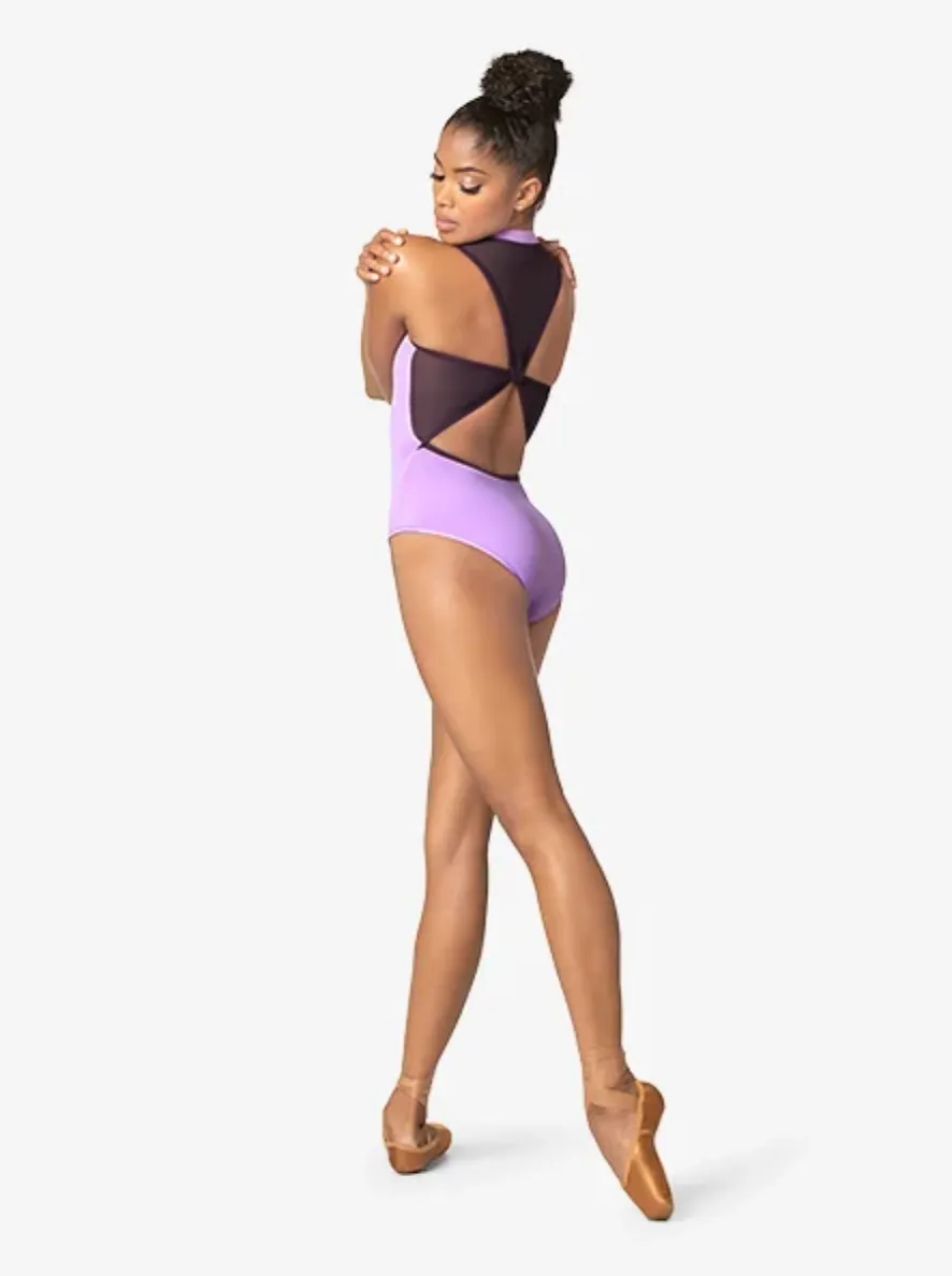 Mariia | Zip Front Tank Leotard with Triangle Back | Lilac