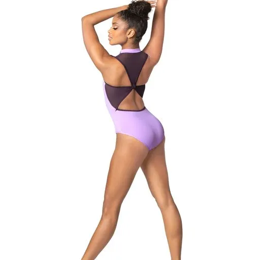 Mariia | Zip Front Tank Leotard with Triangle Back | Lilac