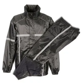 Men's Water Resistant Rain Suit w/ Hi Vis Reflective Tape