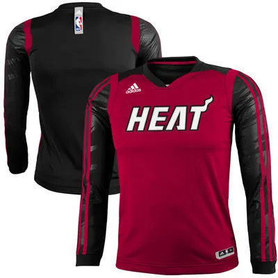 Miami Heat Adidas 2013-2014 Adult on Court Long Sleeve Shooter