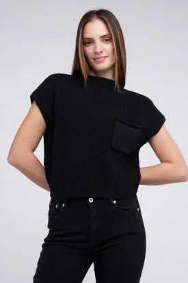 Mock Neck Short Sleeve Cropped Sweater - 4 Colors!