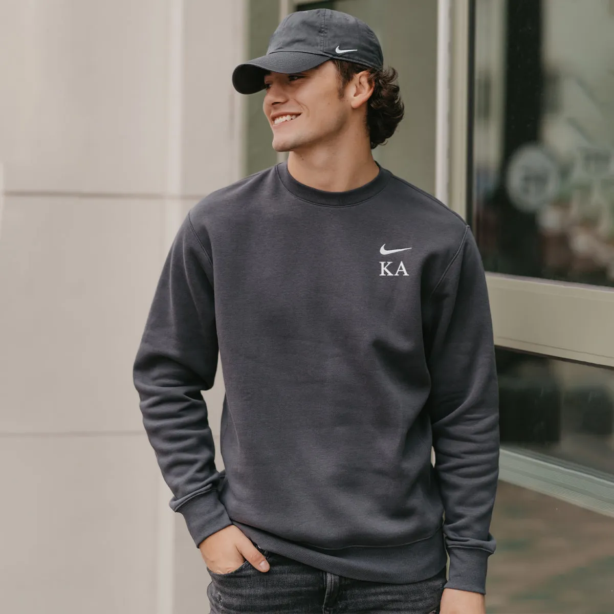 New! Kappa Alpha Nike Embroidered Crewneck