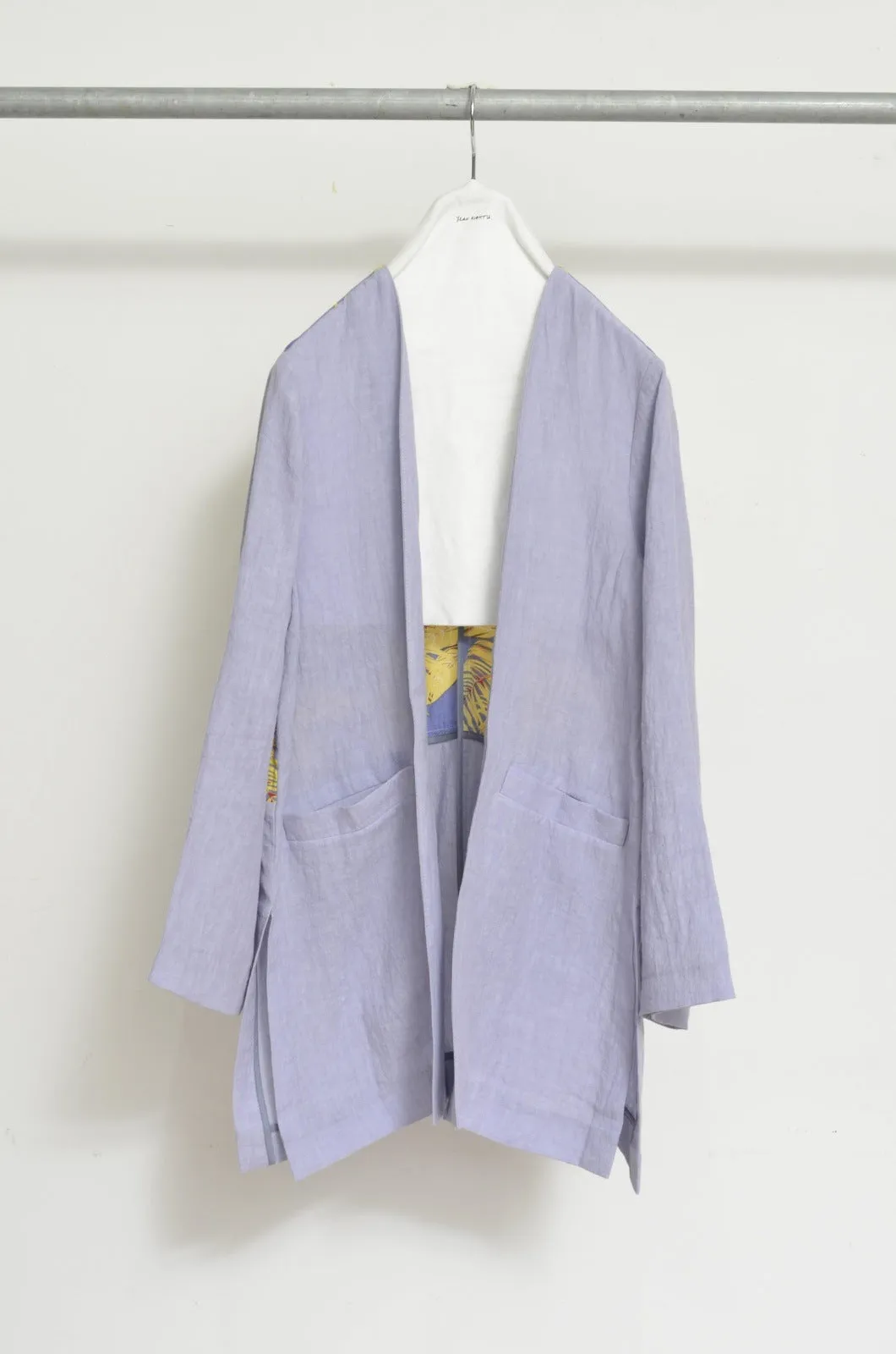 NO-COLLAR JK_LINEN 00/PURPLE