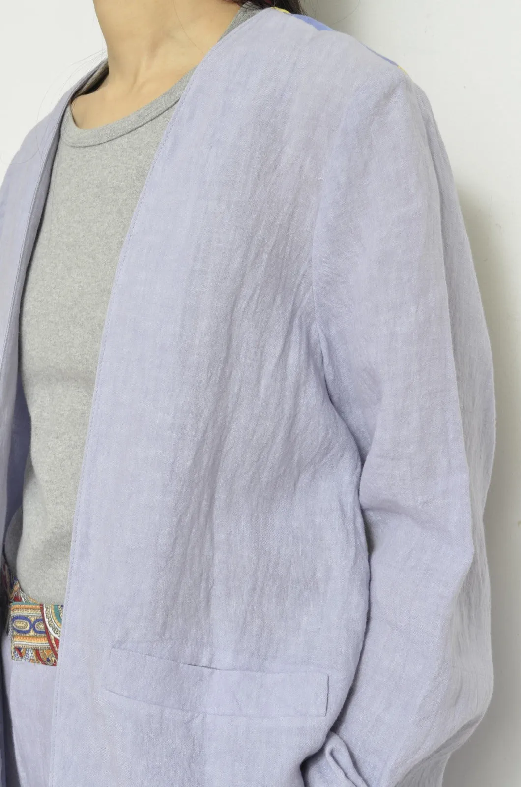 NO-COLLAR JK_LINEN 00/PURPLE