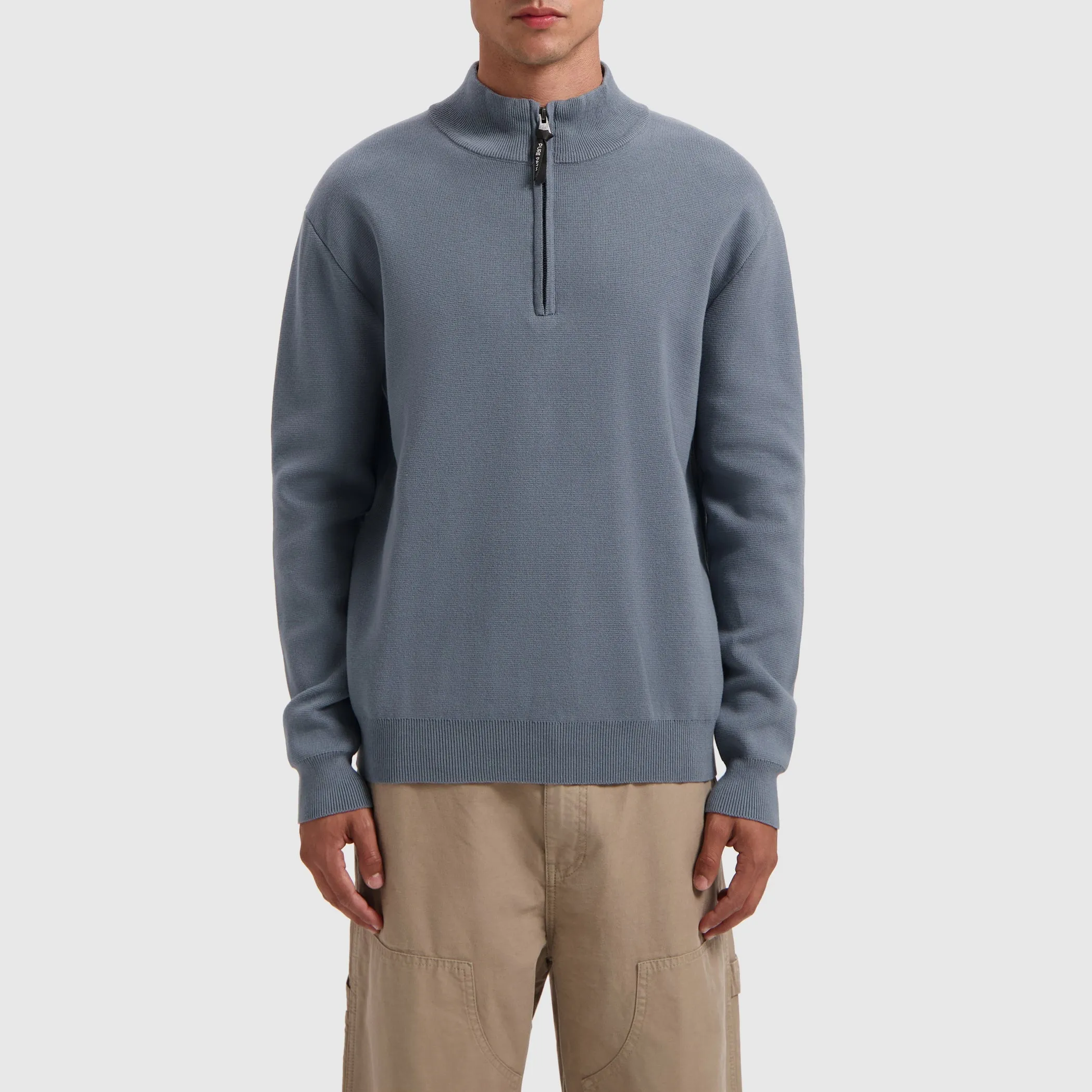 Oversized Halfzip Knitwear | Blue