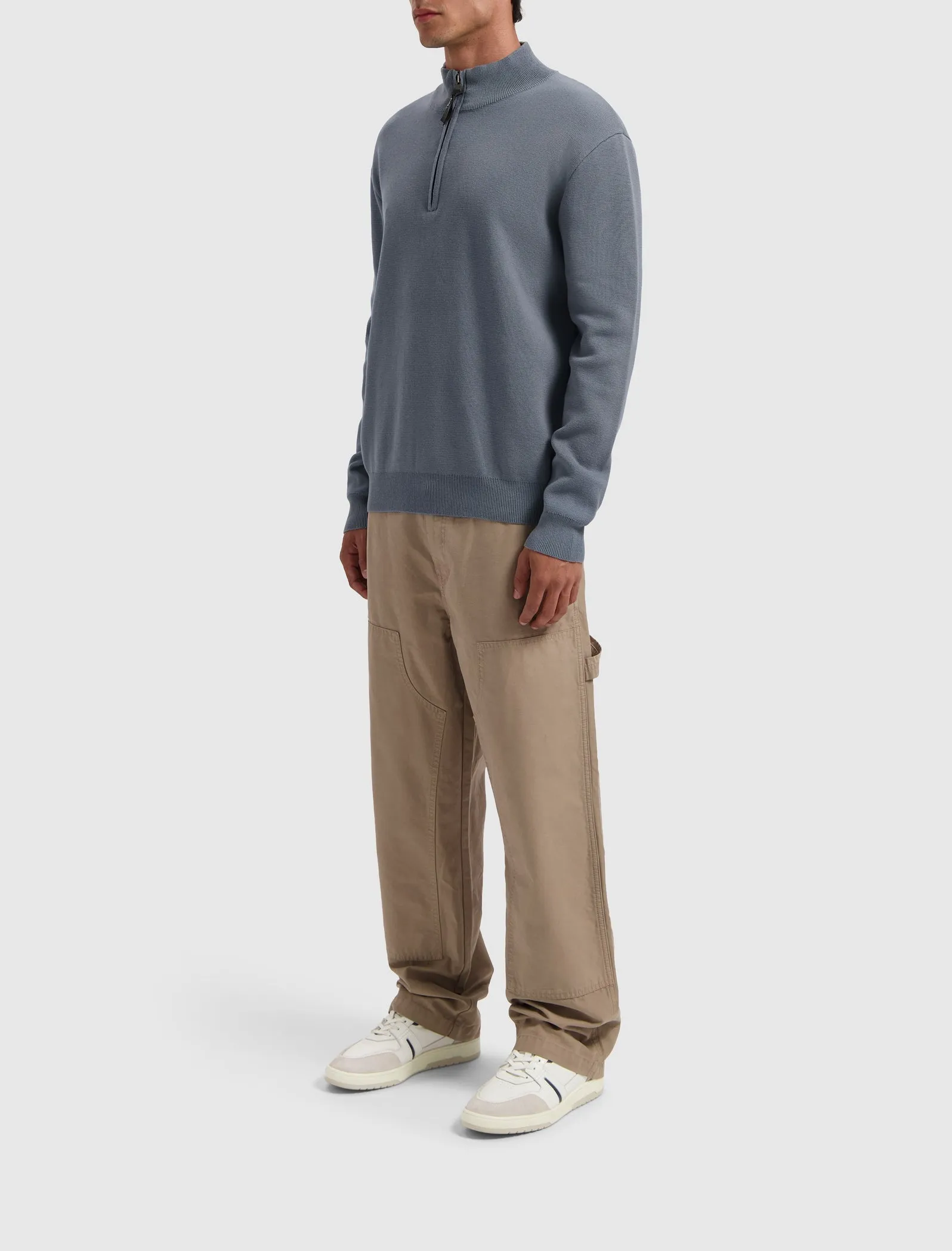 Oversized Halfzip Knitwear | Blue