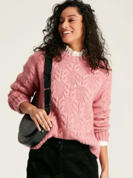 Pippa Cable Knit Jumper - Pink