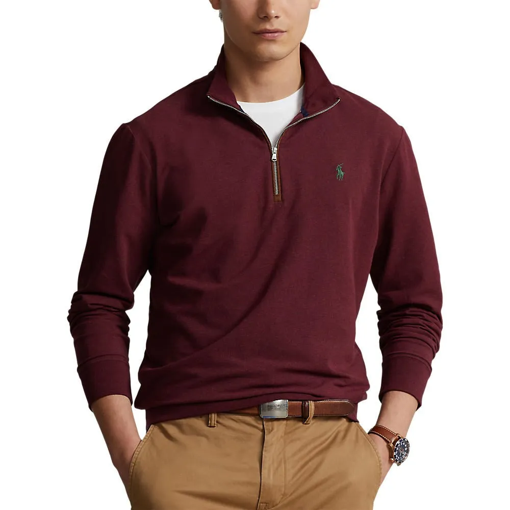 Polo Performance Ralph Lauren Fine Gauge Terry 1/4 Zip - Harvard Wine