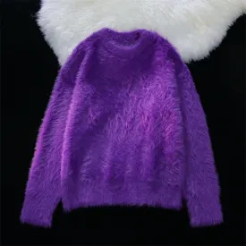 Pre Order:  Fur Loose Knit Sweater