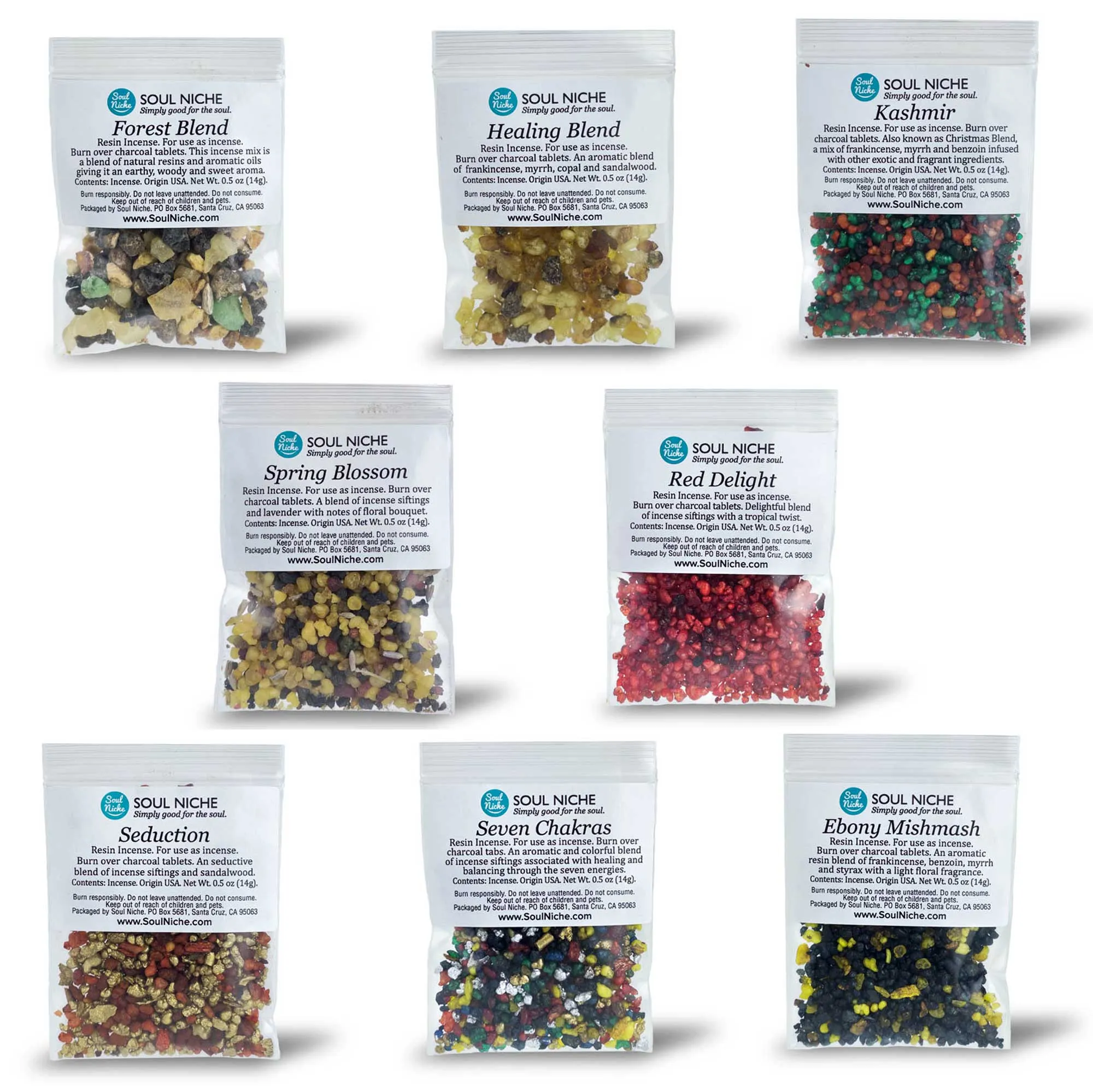 "Incense Blends" Resin Incense Variety Sampler