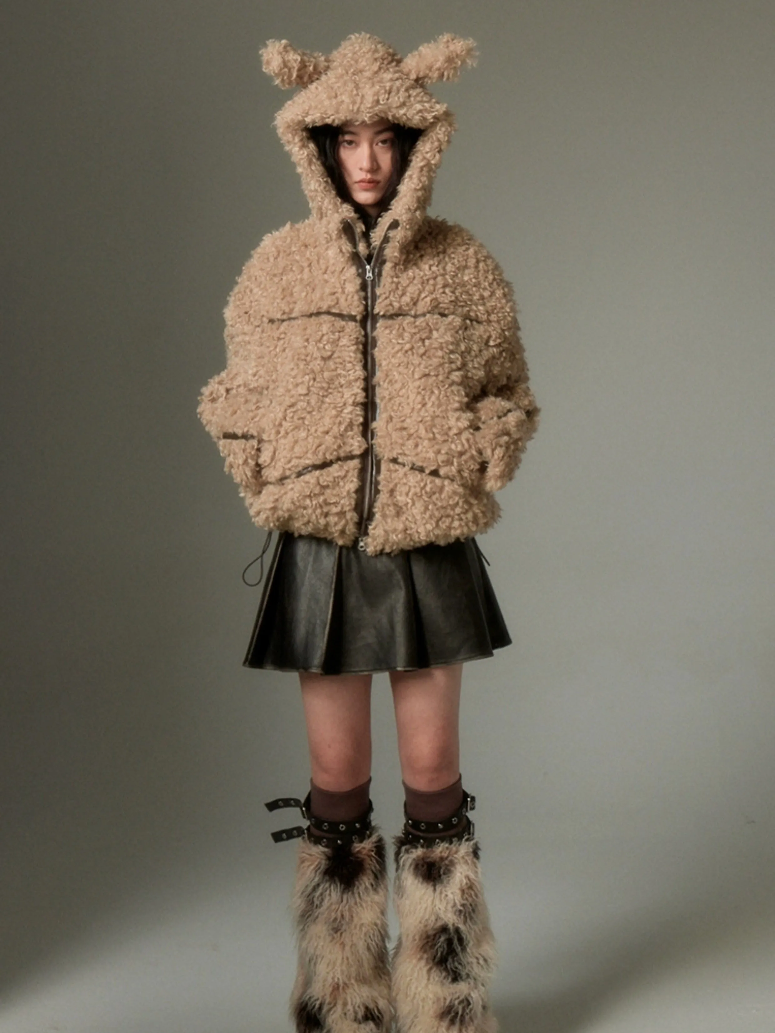 Rabbit Ears Eco-friendly Fur Jacket【s0000004247】