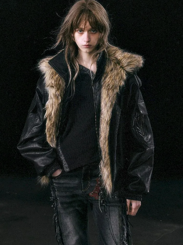 Removable Fur Flight Jacket【s0000010762】